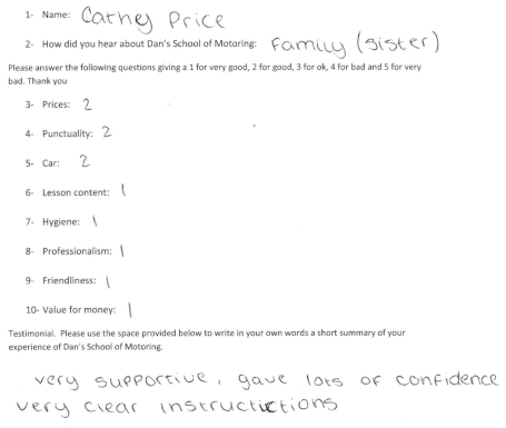 Cathy's Testimonial
